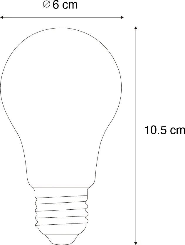 Sada 5 stmievateľných LED žiaroviek E27 A60 Opal 7W 806 lm 3000K