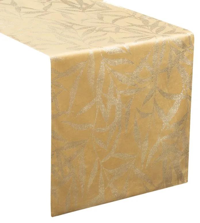Dekorstudio Elegantný zamatový behúň na stôl BLINK 15 zlatý Rozmer behúňa (šírka x dĺžka): 35x180cm
