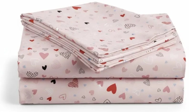 Sada obliečok do postieľky s plachtou LOVITA, ružová