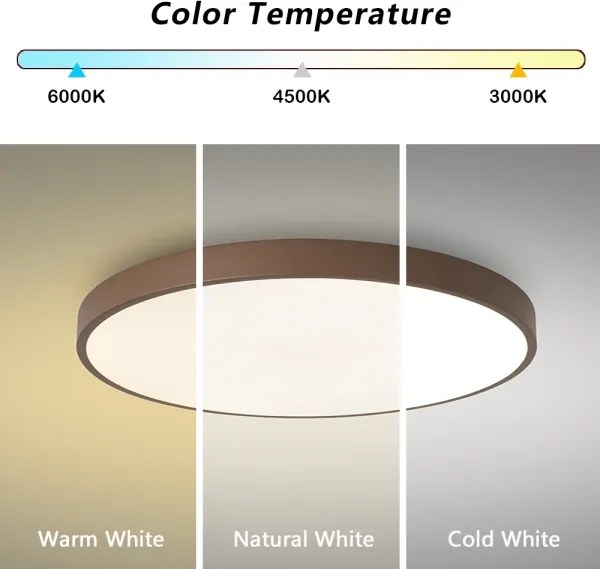 Brilagi - LED stmievateľné stropné svietidlo POOL LED/60W/230V 3000-6000K 60 cm hnedé + diaľkové ovládanie