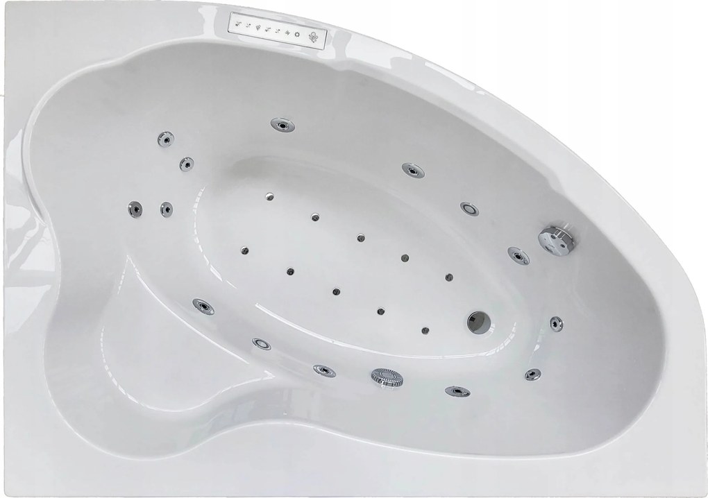 Kúpeľňová poľsko akrylová rohová hydromasážna vaňa pravá 170x110 spa