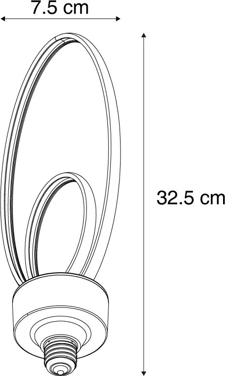 Dekoratívna LED žiarovka E27 čierna 6W 450 lm 3000K