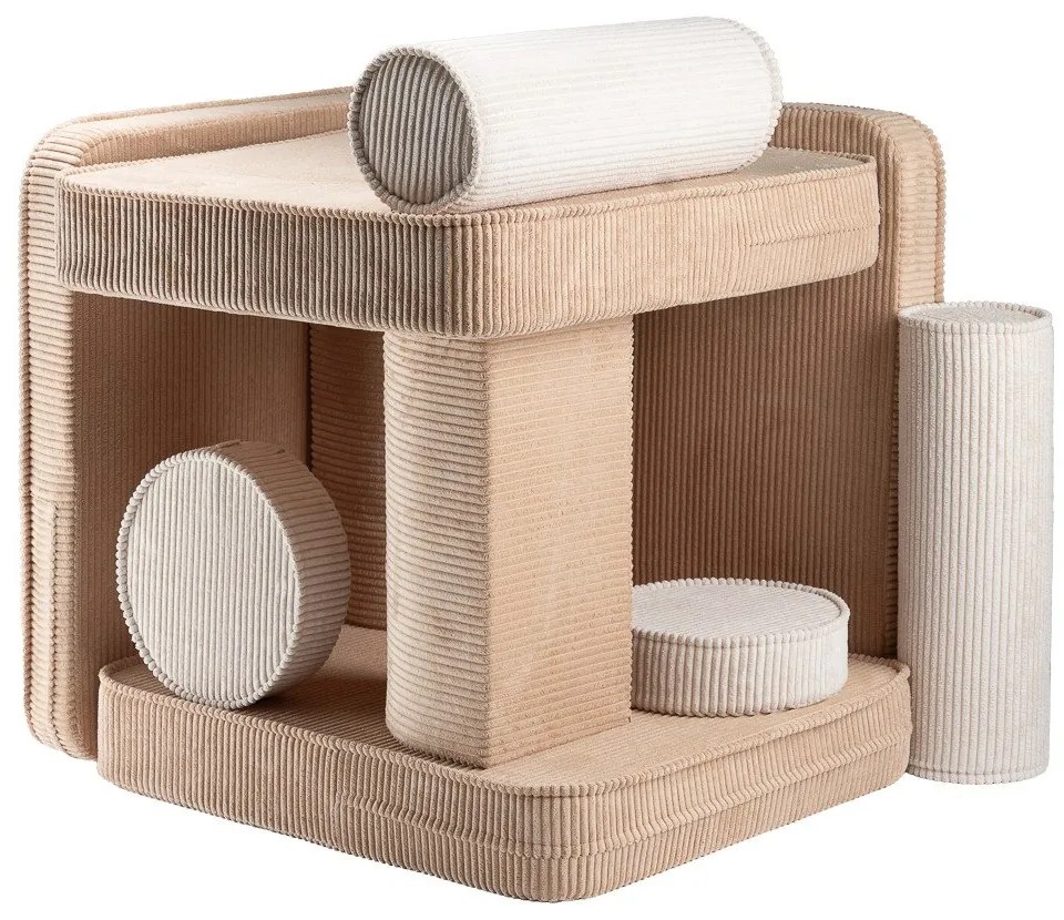 Svetlohnedá menčestrová detská pohovka 132 cm Settee – Wigiwama