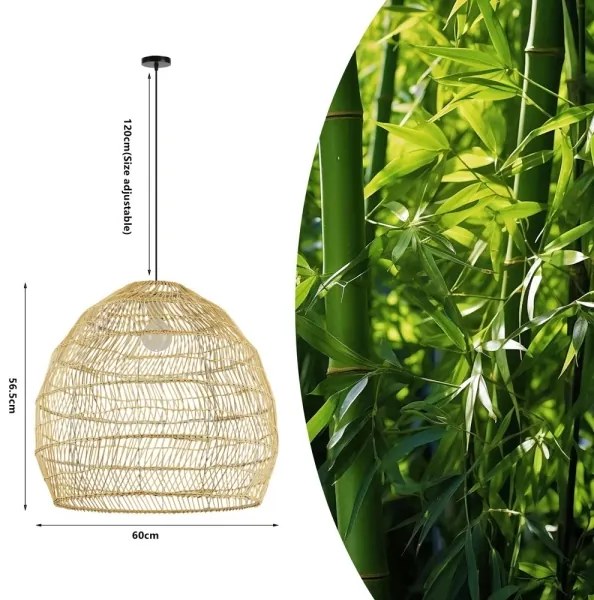 Immax 08261L - Závesný luster na lanku BOHO DELICADO 1xE27/40W/230V pr. 60 cm