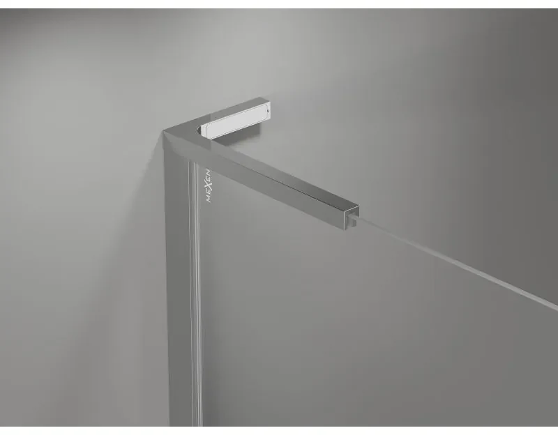 Mexen, Mexen Mist L Otočné sprchové dvere 150 cm, priehľadné, chróm - 8A4L-150-001-01-00