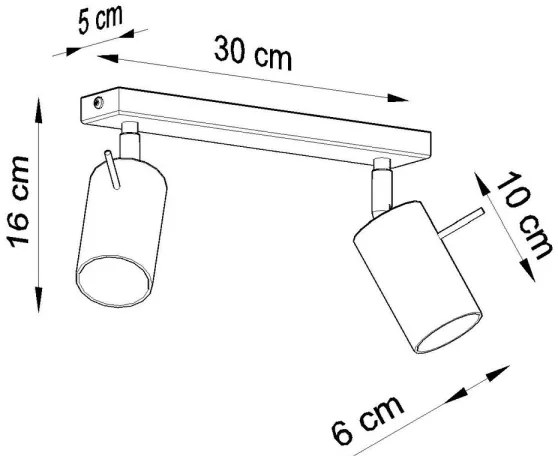 Sollux SL.0728 - Bodové svietidlo RING 2xGU10/10W/230V