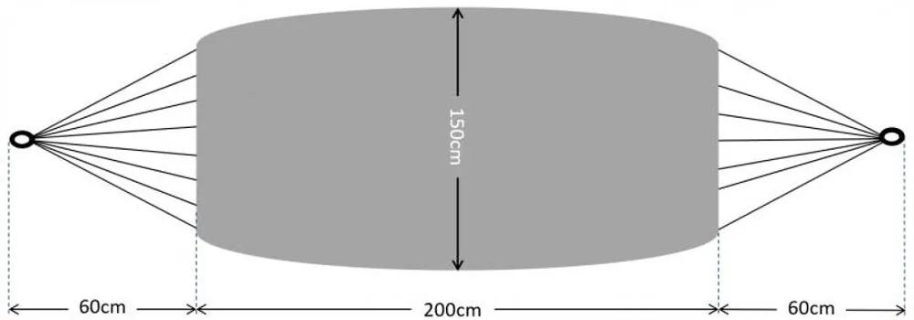 Chomik Závesná hojdacia sieť 200x150 cm-nosnosť 200 kg, béžová