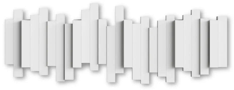 Biely plastový nástenný vešiak Sticks - Umbra