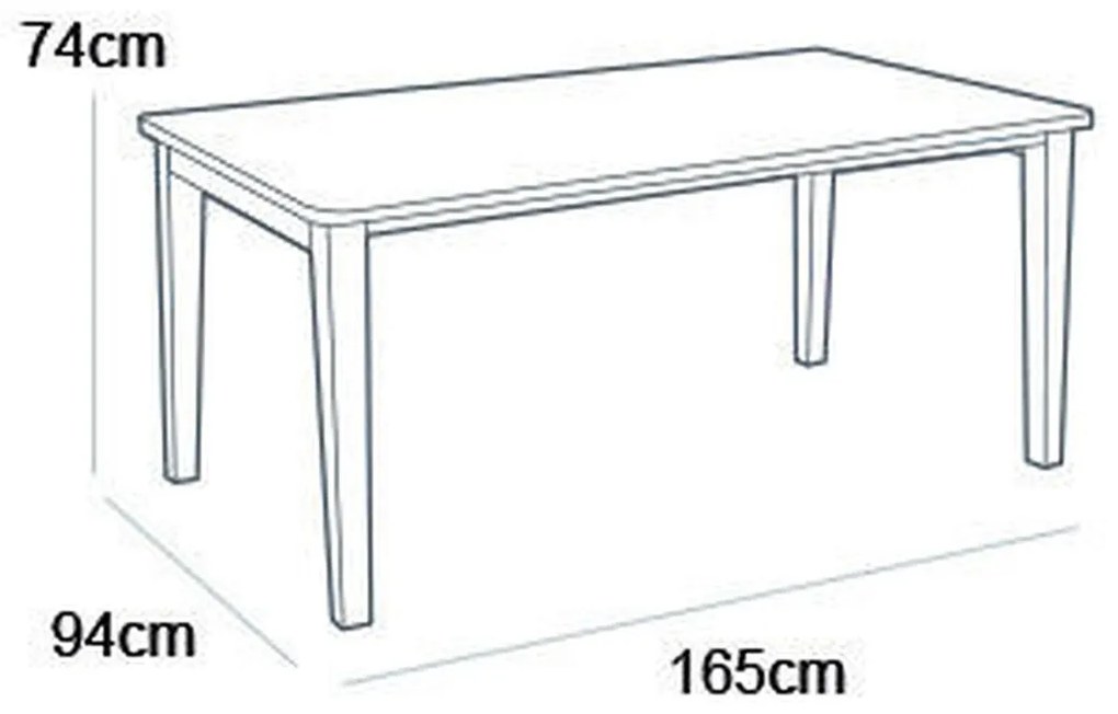 ALLIBERT FUTURA Záhradný stôl, 165 x 95 x 75 cm, hnedá 17197868