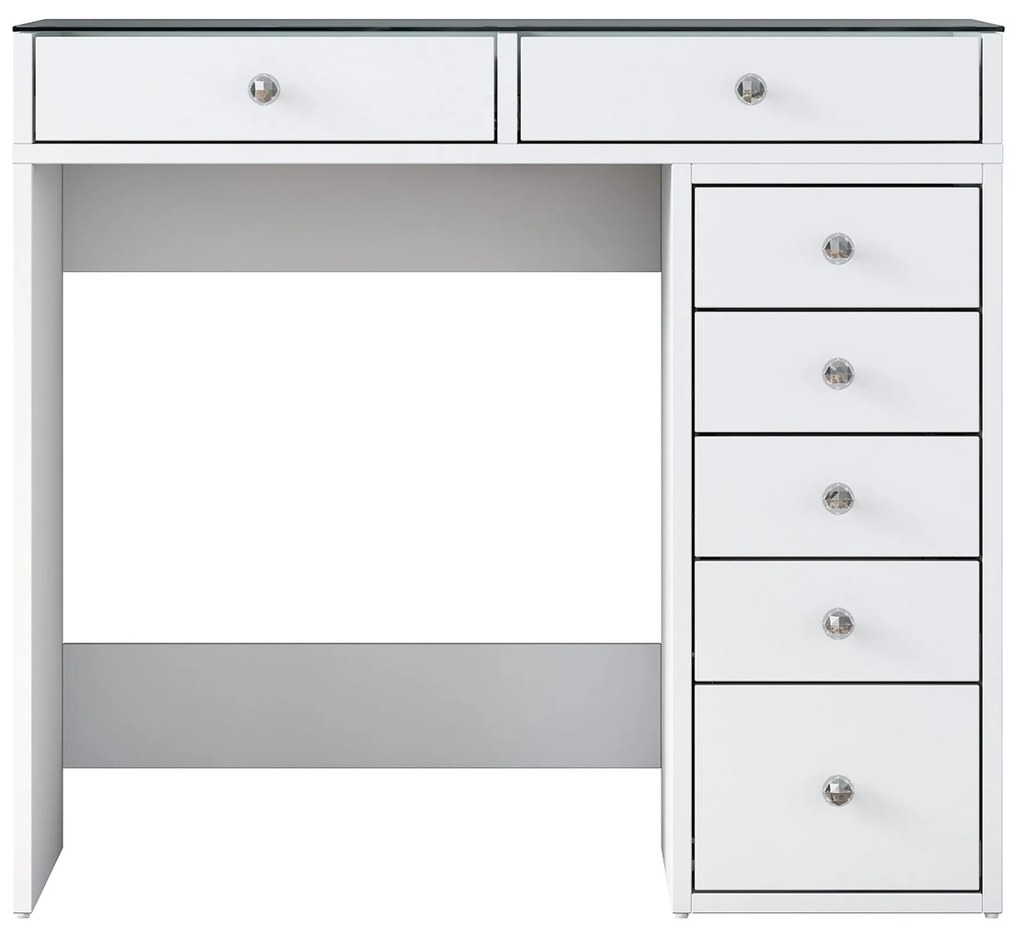 Toaletný stolík Melissa 02 biely/číry