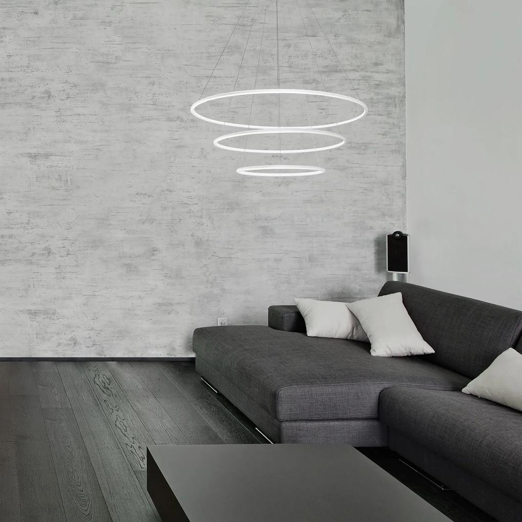 RABALUX Závesný kruhový LED luster do obývačky DONATELLA, 95W, denná biela