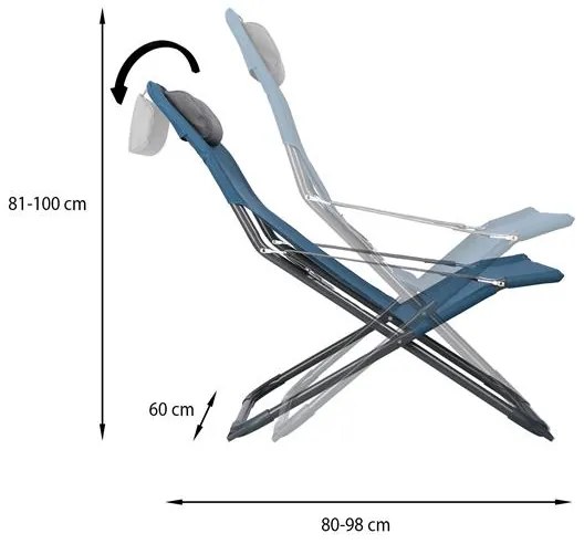 NILS CAMP Turistické lehátko NIL Camp NC3022 - modré