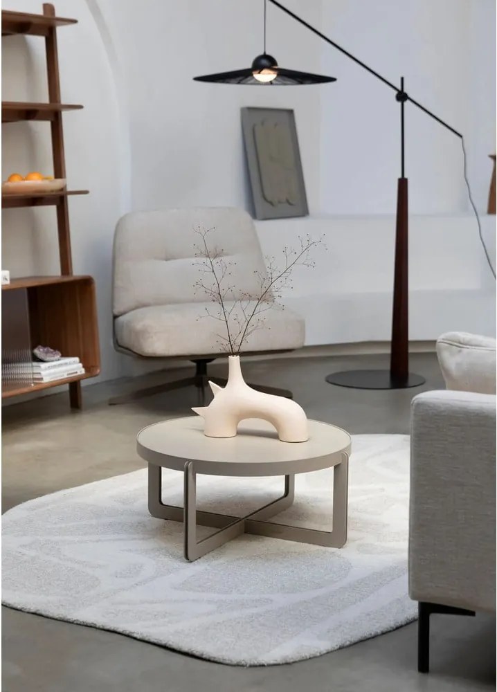 Béžový okrúhly konferenčný stolík ø 68 cm Centre – Zuiver