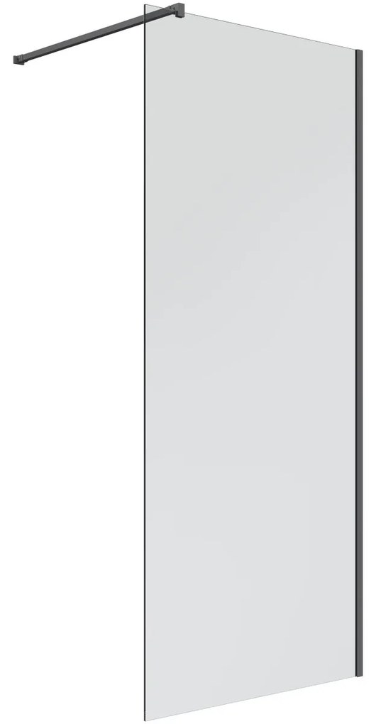 Oltens Bo stena sprchovacieho kúta 120 cm čierna matný/sklo priehľadné 22004300