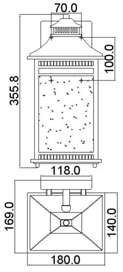 Quoizel QZ-LIVINGSTON2-M - Vonkajšie svietidlo LIVINGSTON 2xE14/40W/230V IP44