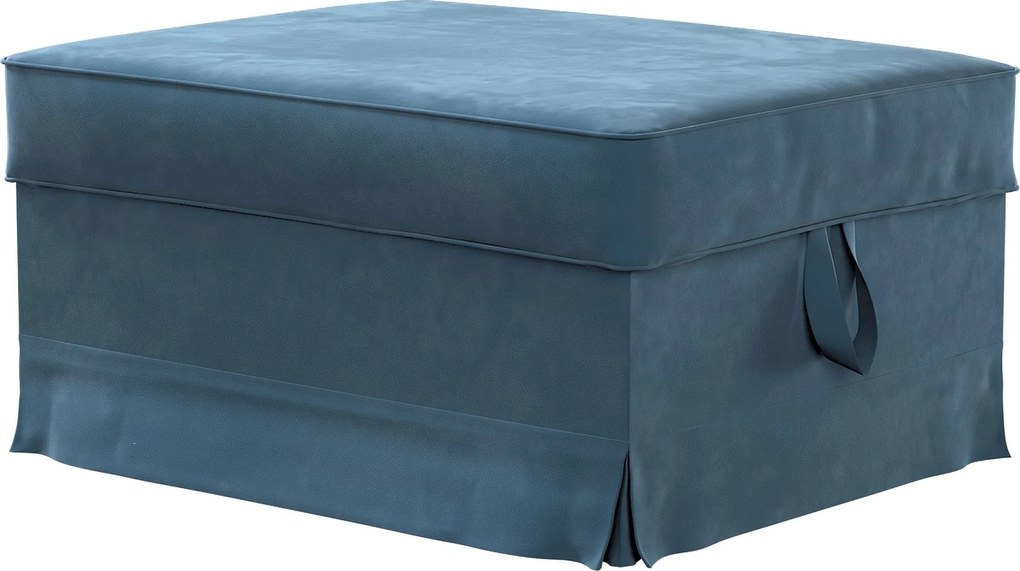 Poťah na podnožku Ektorp Bromma farba produktu modrá látka lesklá, zamatová