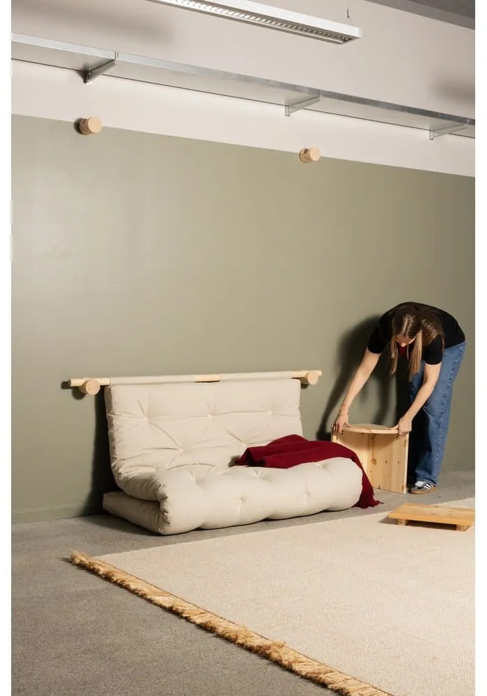 Béžová rozkladacia pohovka 135 cm Hooked – Karup Design