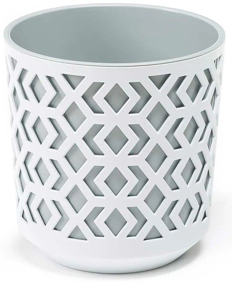 PLASTOVÝ KVETINÁČ ETNIC 15X14 CM SIVÁ