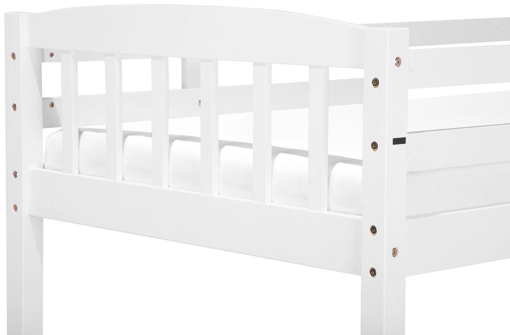 Poschodová posteľ biela 90 x 200 cm REVIN Beliani