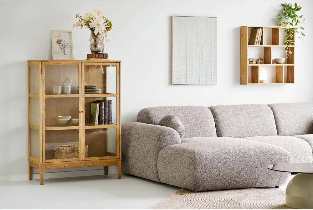 Sivobéžová rohová pohovka (ľavý roh/s leňoškou) Clyde – House Nordic
