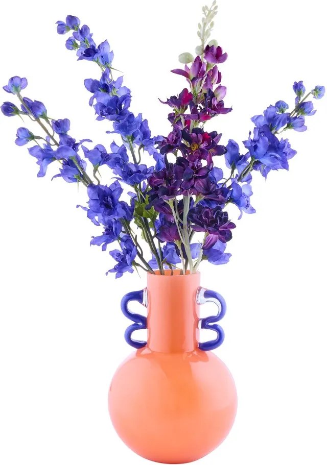 SLING Váza 21 cm – oranžová/modrá