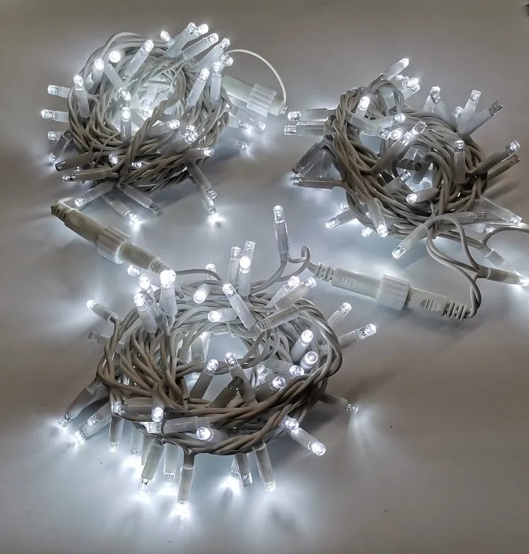 Vianočné svetielka LED záclona FLASH studená biela 1000 LED