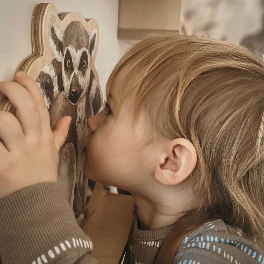 Polička do detskej izby lemur