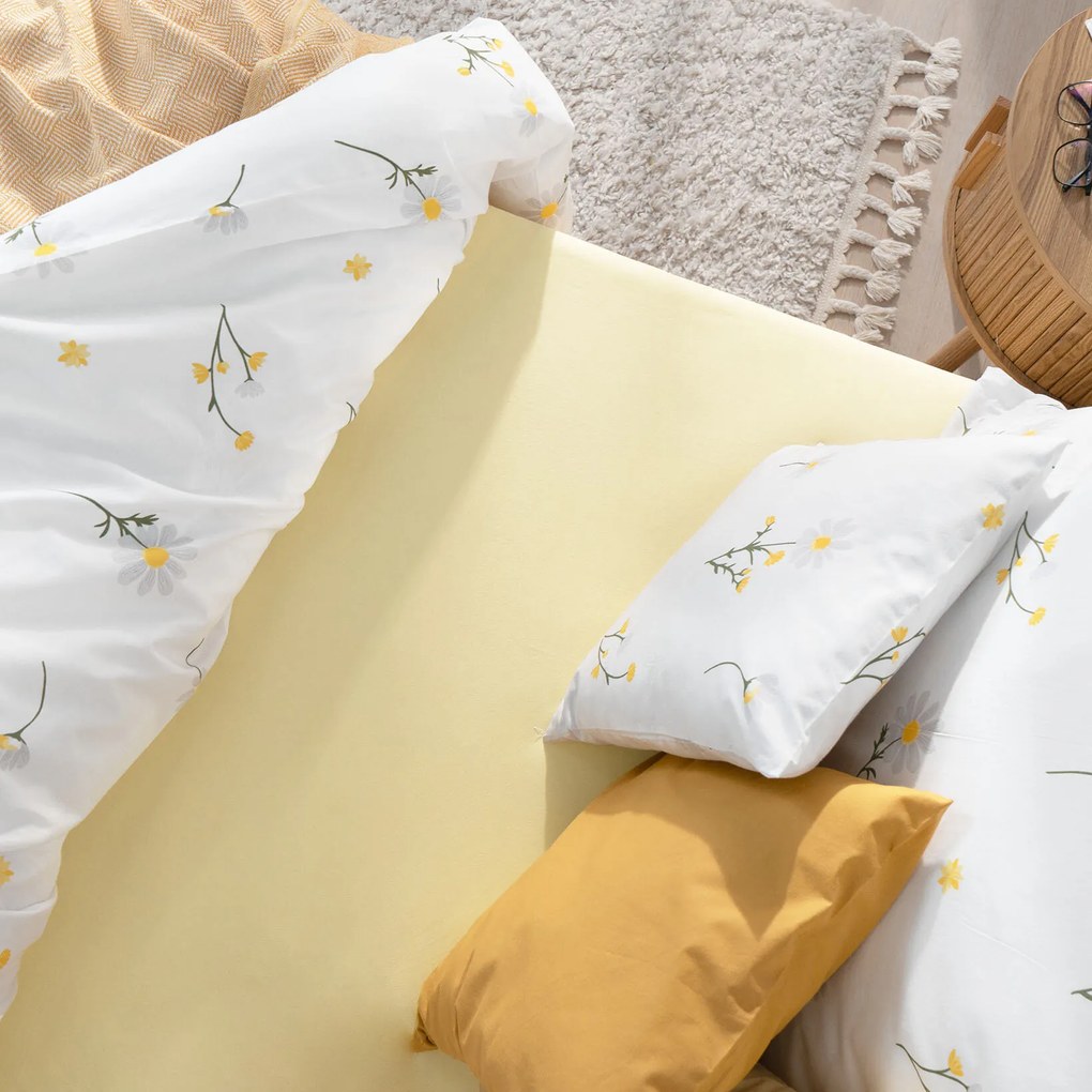 Goldea jersey elastická plachta - banánová 90 x 200 cm