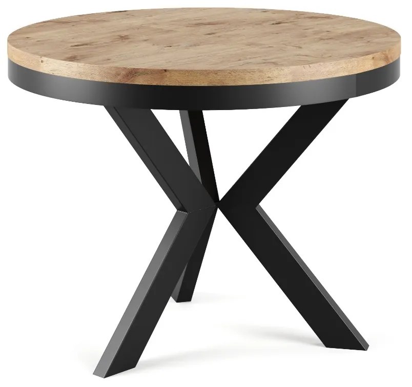 OKRÚHLY ROZKLADACÍ STÔL PIERRE 100 + 38 cm