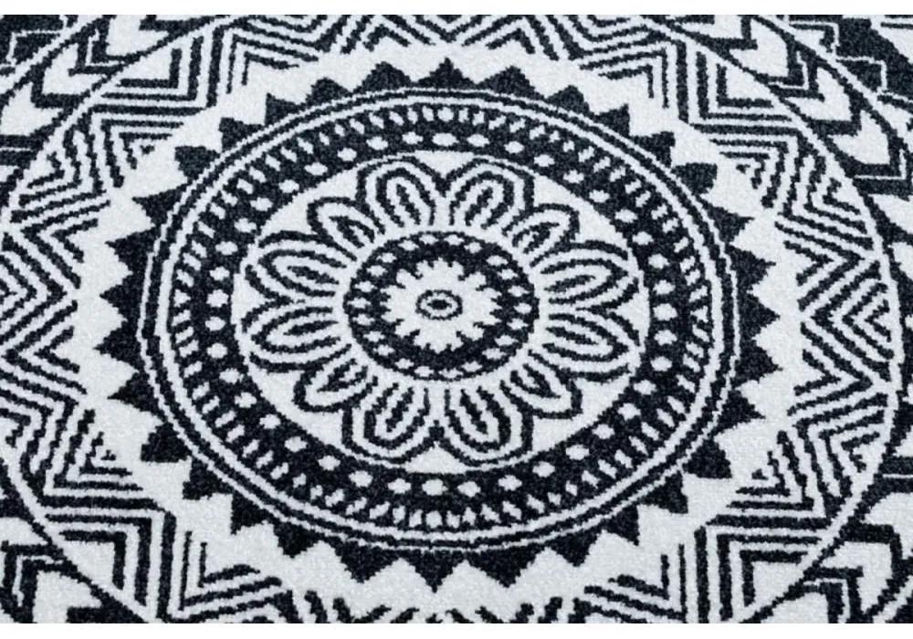 Kusový koberec Matto čierny kruh 100cm