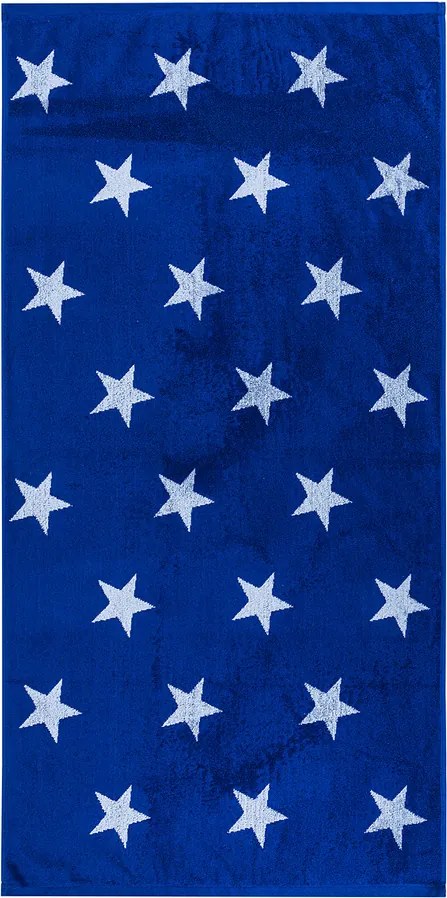 JAHU Osuška Stars modrá, 70 x 140 cm