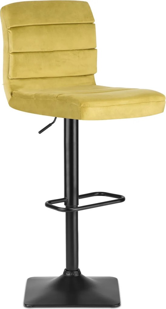 Barová stolička s operadlom SOFOTEL Drava - žltá
