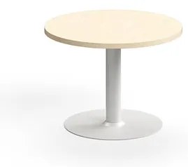 Konferenčný stolík VERTICUS, Ø700x500 mm, breza/biela