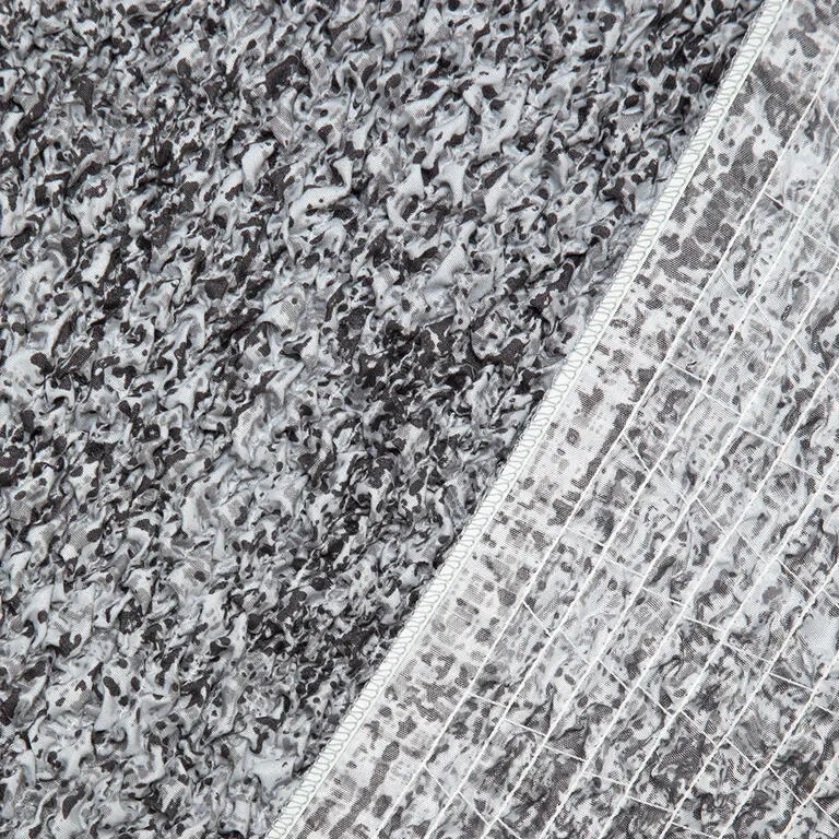 Bielastické poťahy MARMO šedé taburetka (40 x 40 x 40 cm)