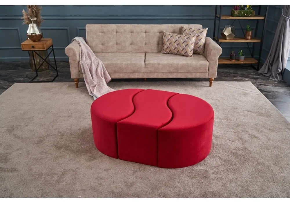 Červený taburet Alya – Artie