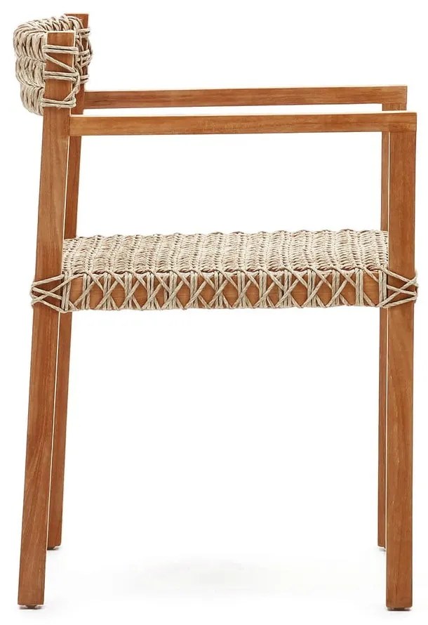 Drevené/ratanové záhradné stoličky v súprave 2 ks v prírodnej farbe Giverola – Kave Home