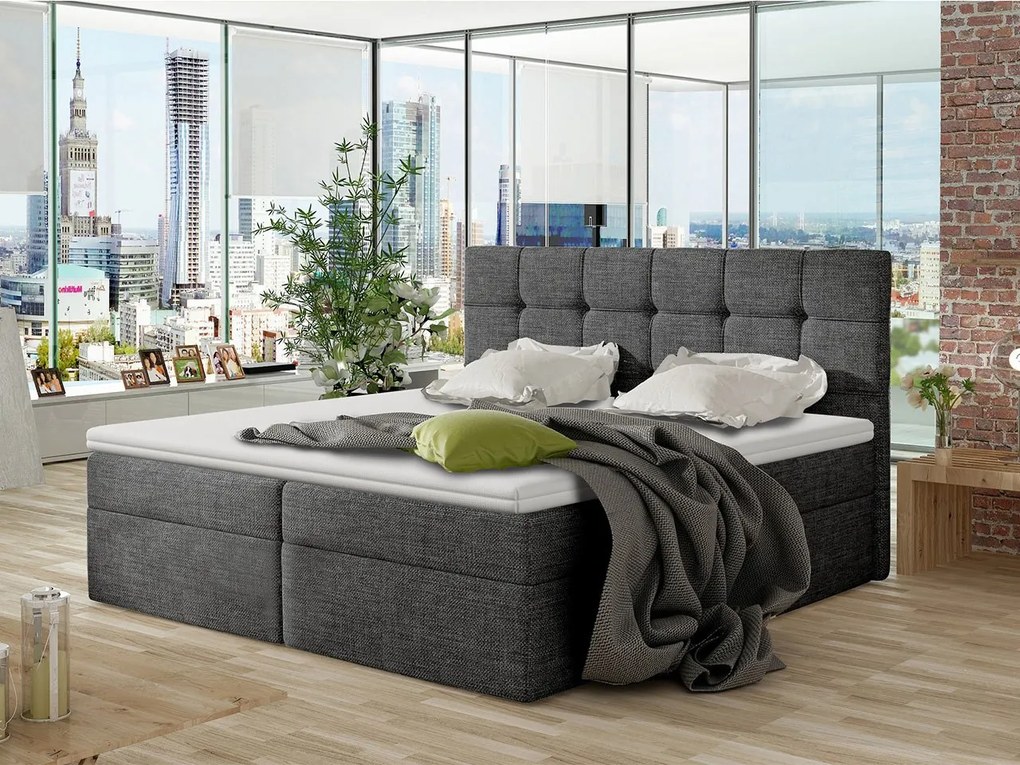 Manželská posteľ Boxspring Kennedy (160x200) (Muna 10). Vlastná spoľahlivá doprava až k Vám domov. 1059308