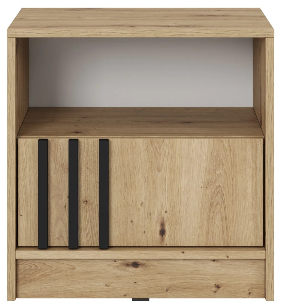 PIA Nočný stolík Nelly S51 - dub artisan / čierna