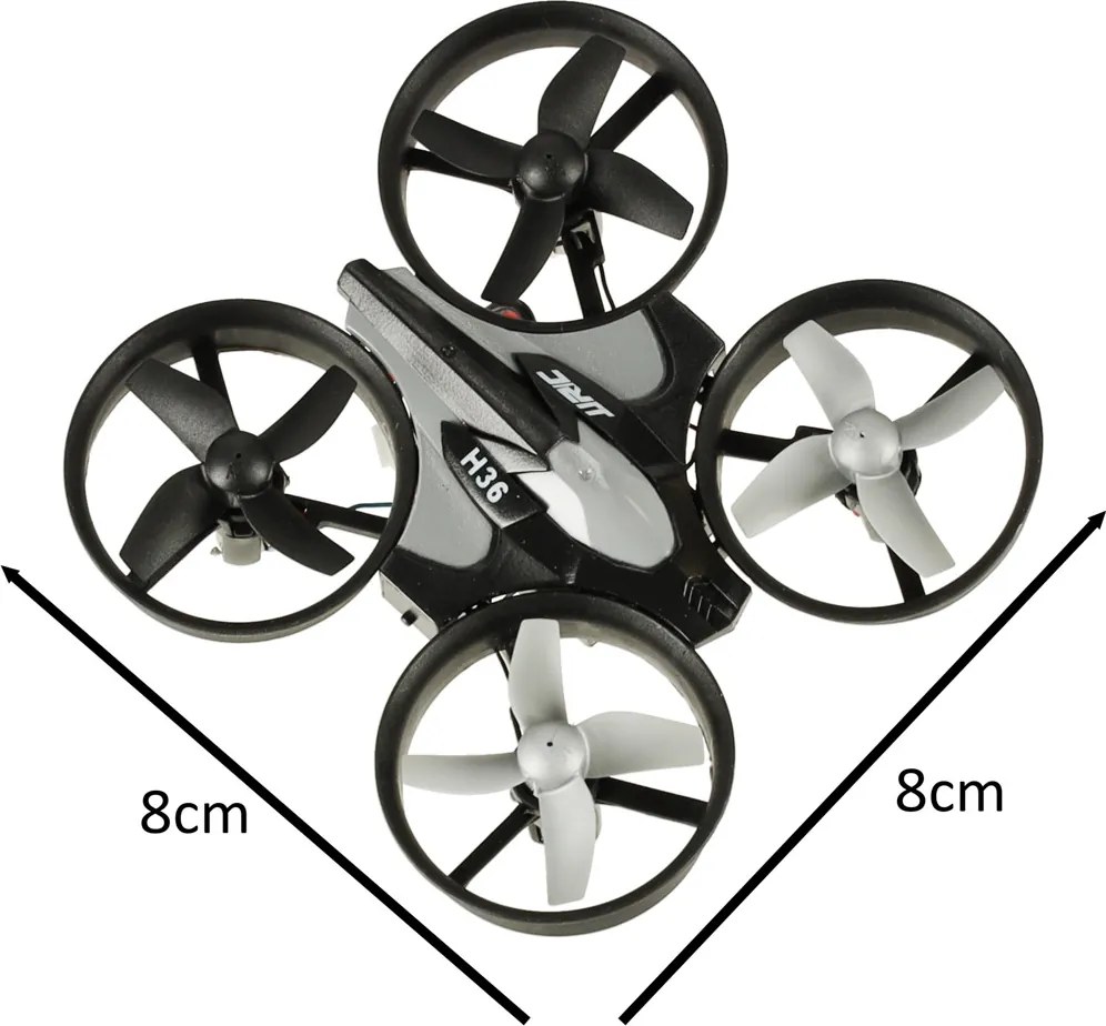 KIK JJRC H36 Mini RC dron, 2,4 GHz, 4CH, 6-osý gyroskop, Headless mode, čierny