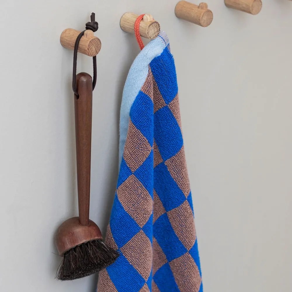 Modro-hnedá osuška z bio bavlny 70x133 cm Retro - Mette Ditmer Denmark