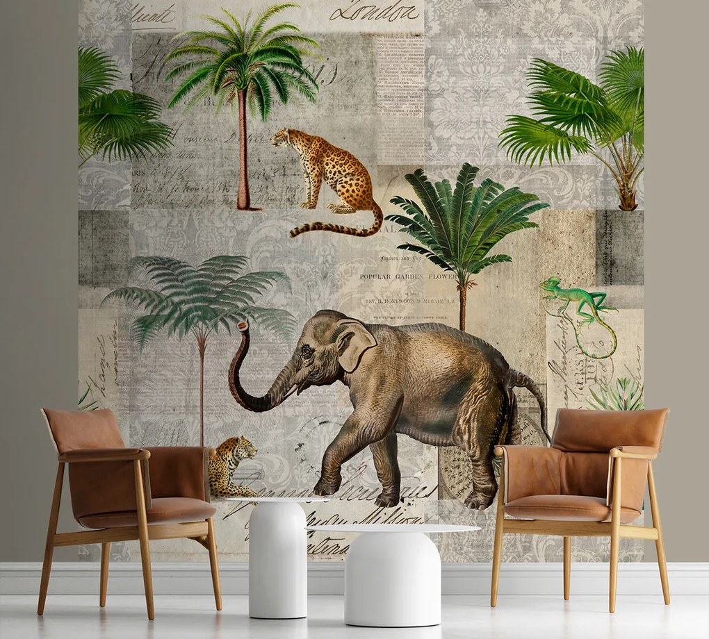 Gario Fototapeta Slony a príroda - Andrea Haase Materiál: Vliesová, Rozmery: 250 x 250 cm