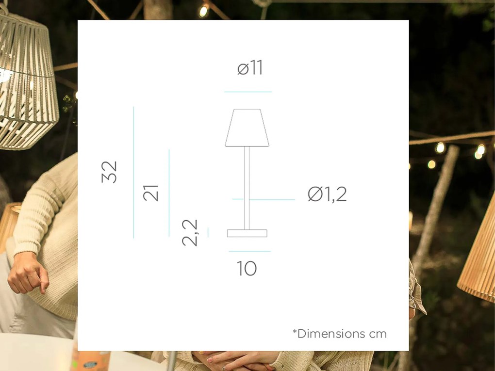Lola slim 30 extérierová lampa grey