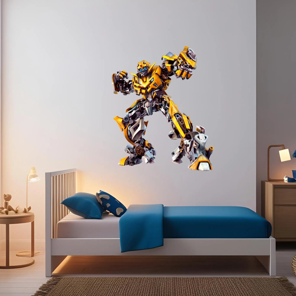 Textilná nálepka na stenu "Transformer - Bumblebee"