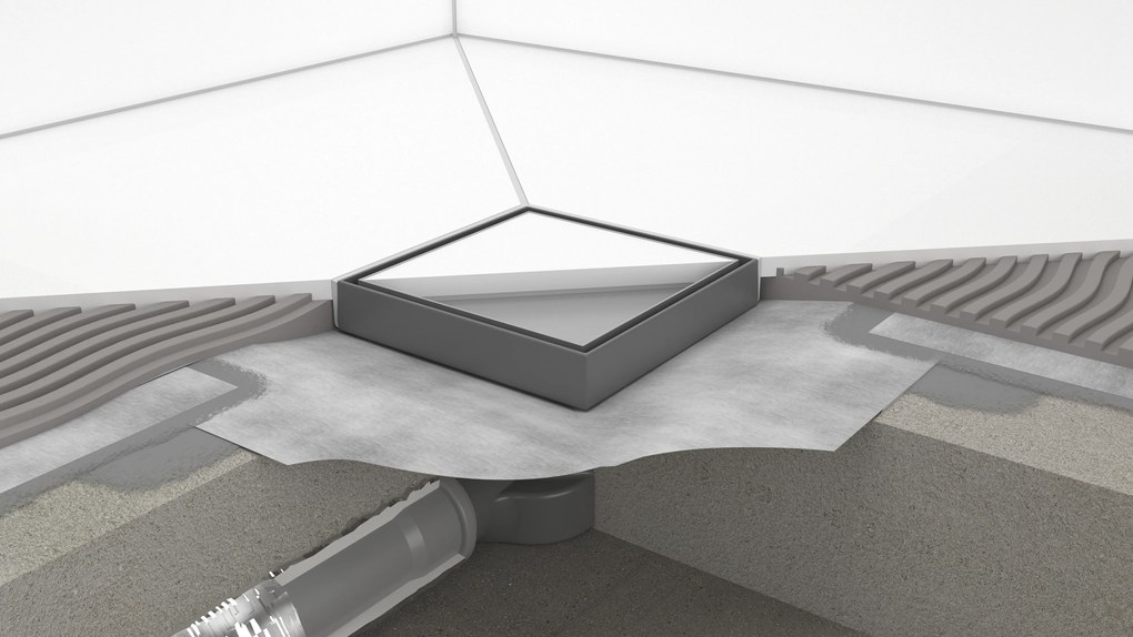 Hansgrohe RainDrain Point, úplná sada podlahového vpustu 100x100 pre dlažbu, kartáčovaná nerezová oceľ, HAN-56247800