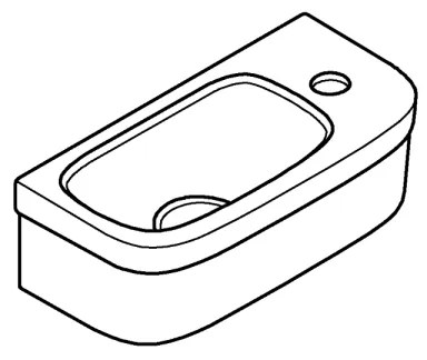 GROHE 39327000 - Umývadlo BAU CERAMIC 370 × 180 mm keramika/biela