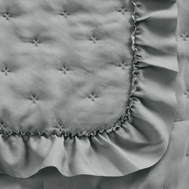 Dekorstudio Prehoz na posteľ s volánovým lemom LIBI3 strieborný Rozmer prehozu (šírka x dĺžka): 200x220cm