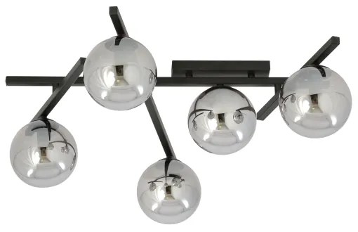 Stropné svietidlo SMART 5xE14/10W/230V čierna/šedá