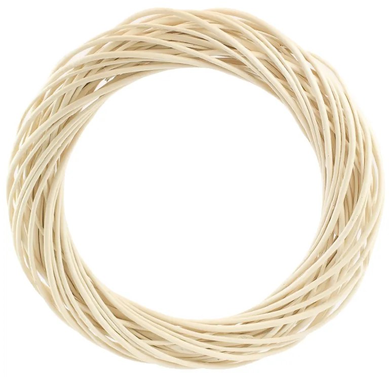 Prútený veniec bielený Merano VI.priemer 50(cm)