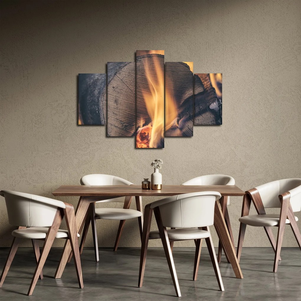 Obraz horiaceho dreva (150x105 cm)