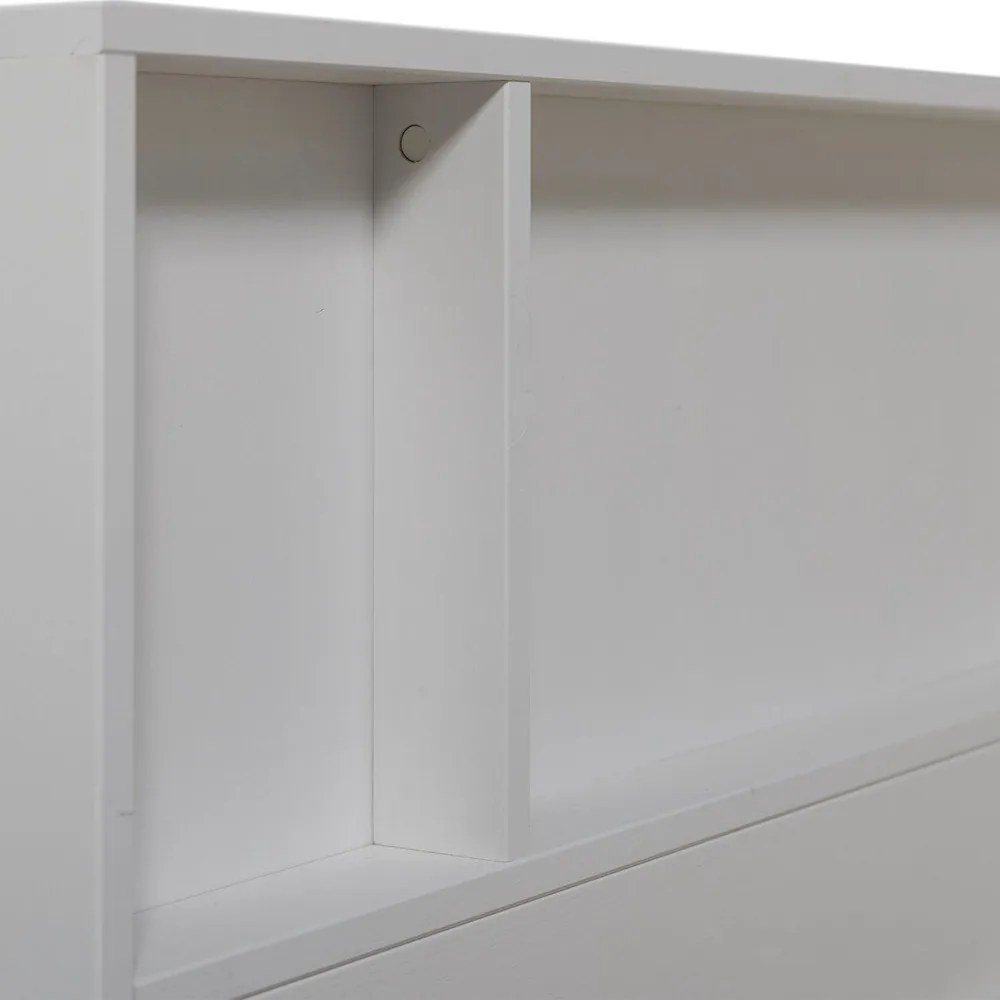 Biela jednolôžková posteľ z borovicového dreva bez roštu 90x200 cm Carter – WOOOD